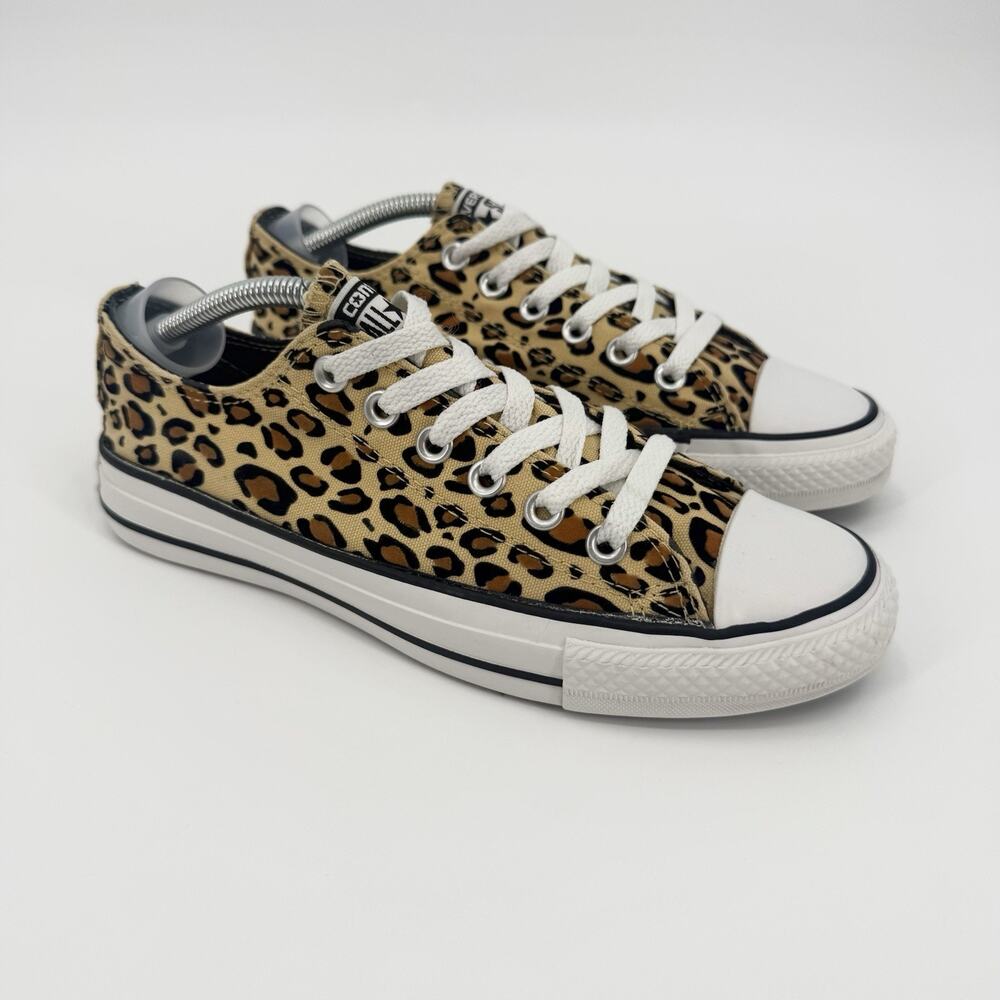 Converse All Star Leopard Cheetah Print Low Top Sneakers Women’s 7 Men’s 5